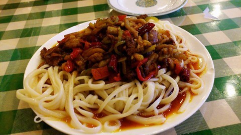 拌面茄肉 - 双榆树的新疆巴州金丝特餐厅)