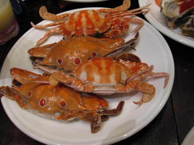 三点蟹，花蟹（好新鲜，最中意整得好干净，好多蟹肉，好鲜甜）