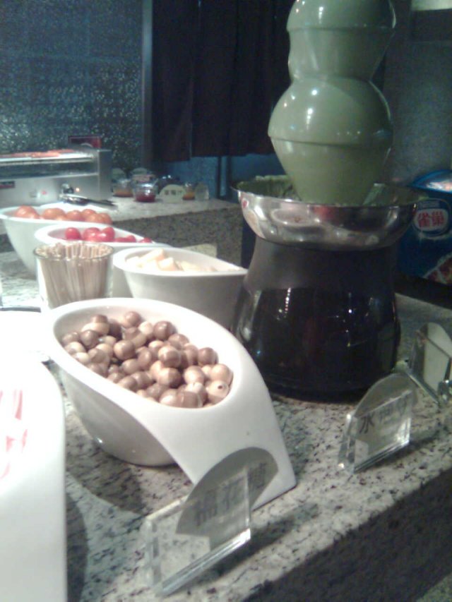 抹茶巧克力喷泉&水泡饼