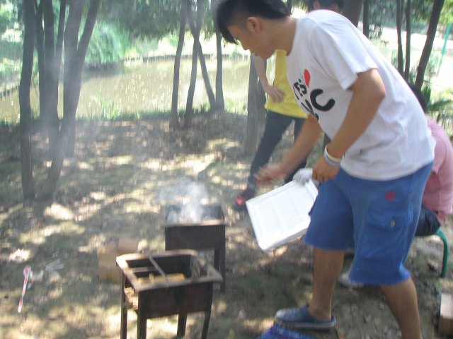 生火中