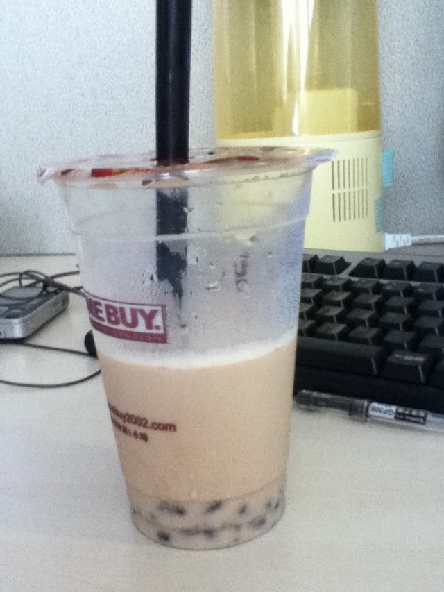红豆奶茶～消灭了一半～