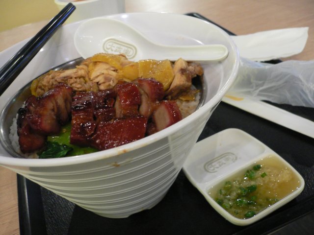 叉烧拼白切鸡饭