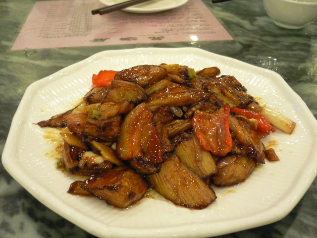 三杯肥叉炒茄子
