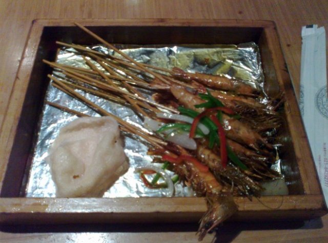 特色石烤虾