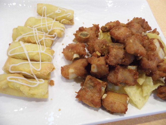 沙律卷拼蒜香骨