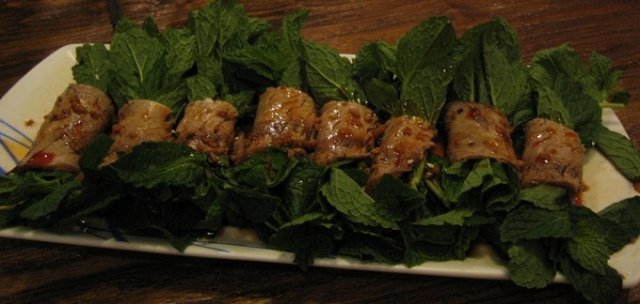 薄荷牛肉卷