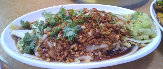 蒜蓉肉沫娃娃菜