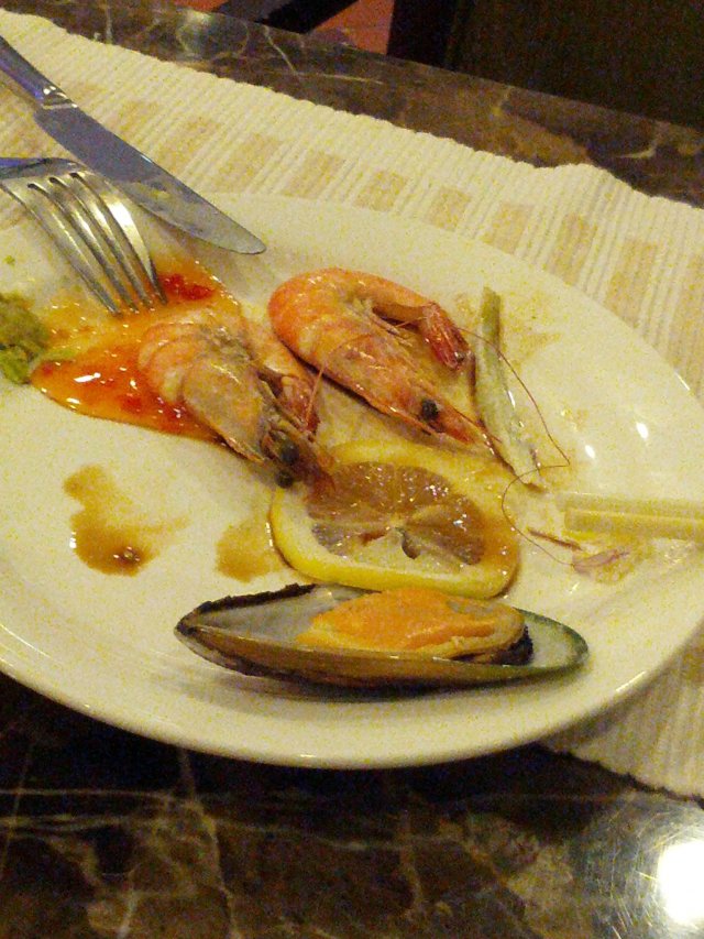 生蚝、虾