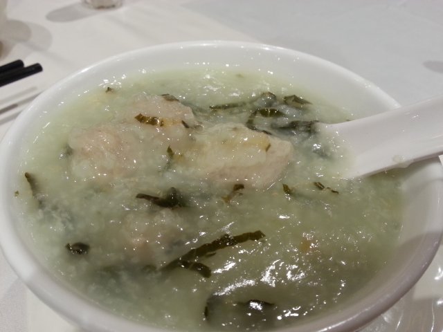 菜乾肉丸粥
