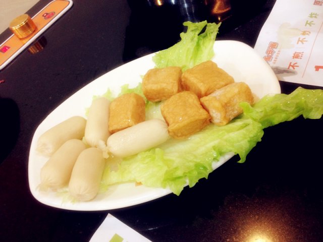 芝士肠和鱼豆腐双拼