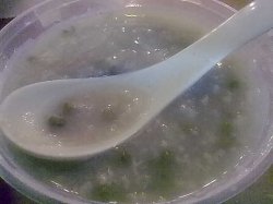 回家后打开的绿豆粥