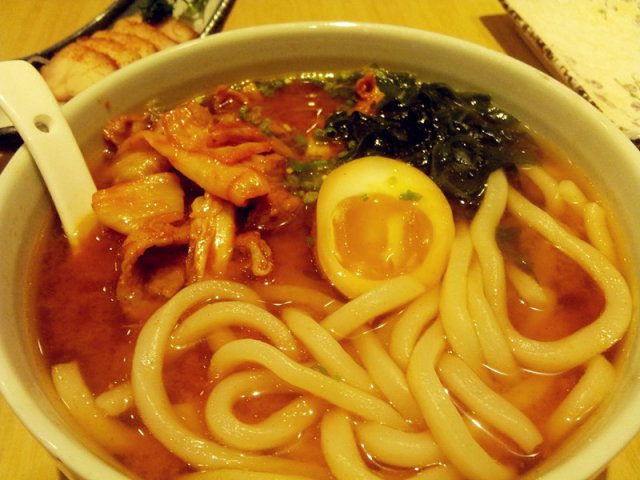 猪肉泡菜乌冬