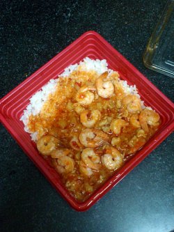 干烧凤尾鲜虾饭