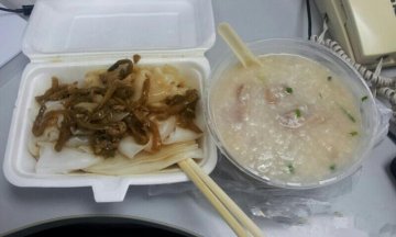 榨菜肉丝粉 鸡皇粥 