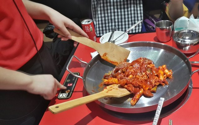 鸡肉鱿鱼锅