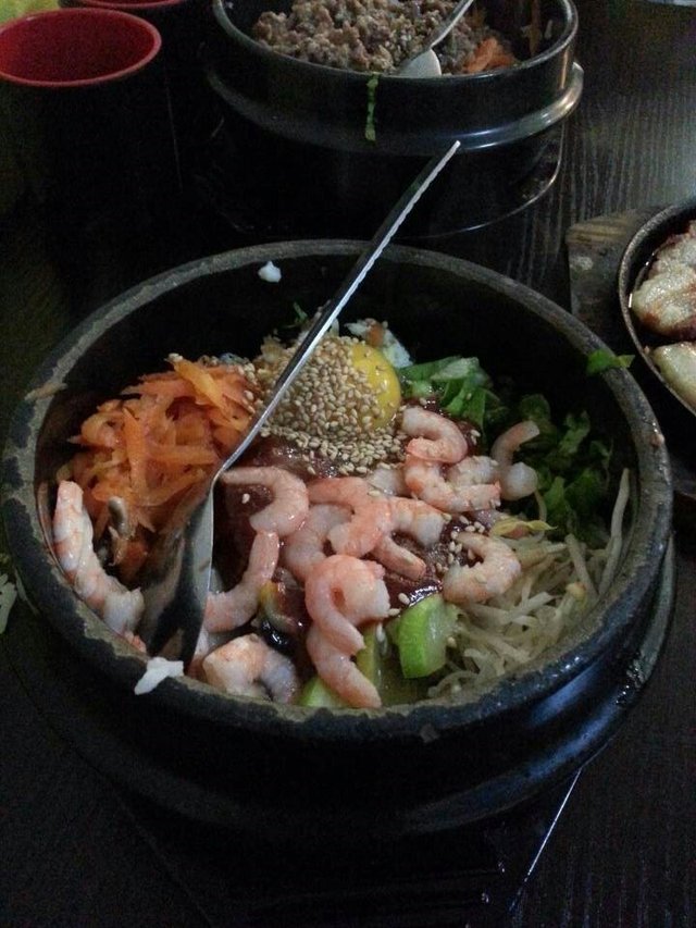 鲜虾拌饭