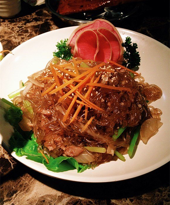 猪颈肉炒粉条