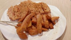 招牌鸡排和甘梅地瓜条