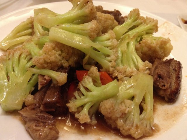 烧鹅汁炒台山菜花