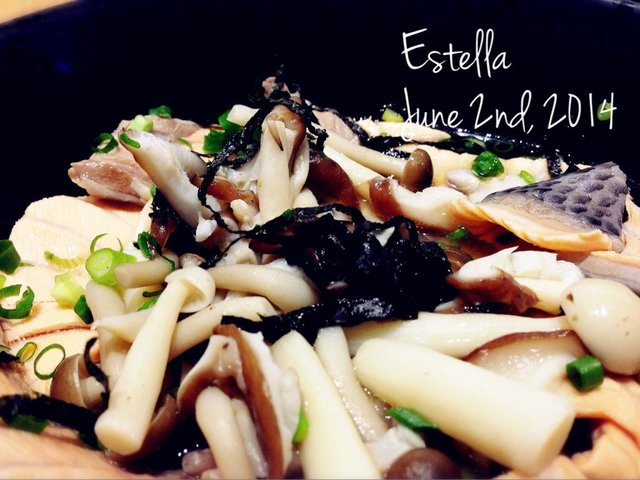 蘑菇三文鱼泡饭
