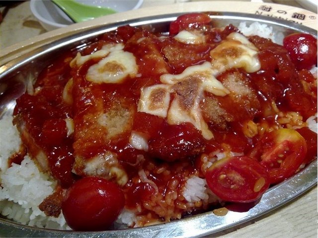 茄汁焗猪扒饭