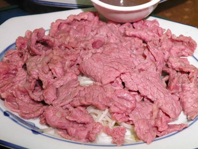白灼牛肉