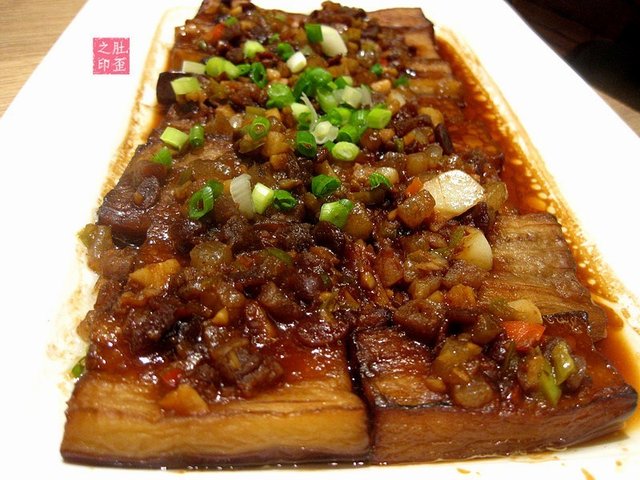 黄豆酱肉碎蒸茄子