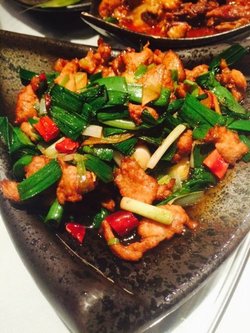 大蒜炒咸肉