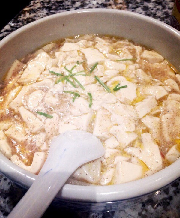 虾黄豆腐