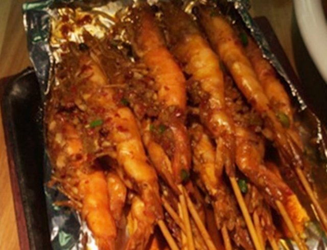 秘制串烧虾