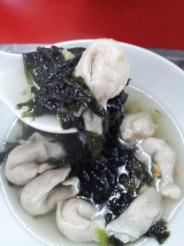 鱼饺紫菜汤（小碗）