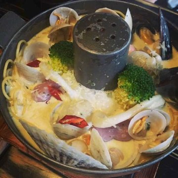 海鲜奶油意面火锅