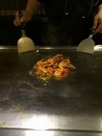 铁板烧虾