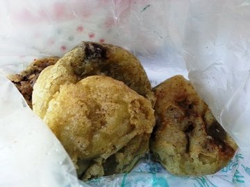 黄米红豆炸糕