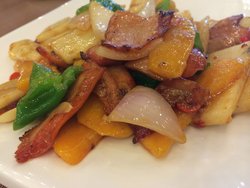 粗粮炒猪颈肉