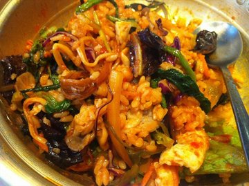 野菜拌饭