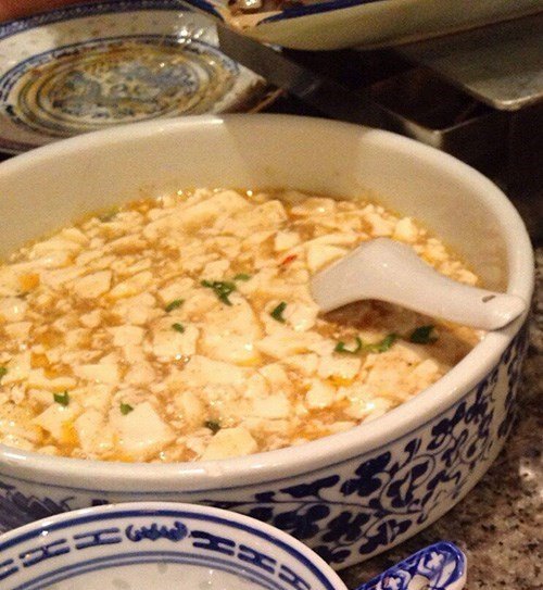 虾黄豆腐