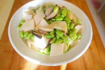 茭白香菇炒毛豆