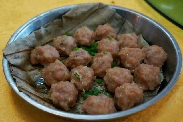 客语——荷叶蒸肉丸