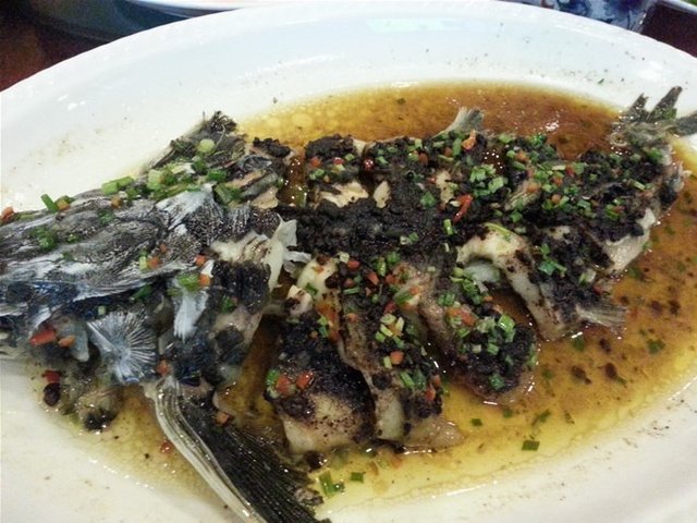 豆豉蒸桂鱼