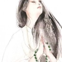 桃红几片湿青衫