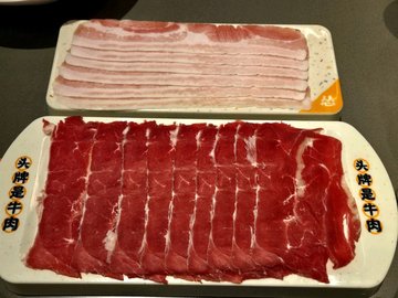 智利原切五花肉 + 原切牛板腱